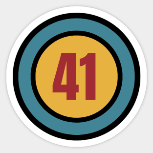The Number 41 - forty one - forty first - 41st Sticker